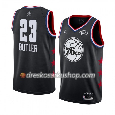 Muški NBA Dres Philadelphia 76ers Jimmy Butler 23 2019 All-Star Jordan Brand Crna Swingman